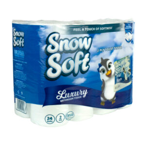 2 x Snow Soft 2 ply – 24 rolls – 350 Sheets