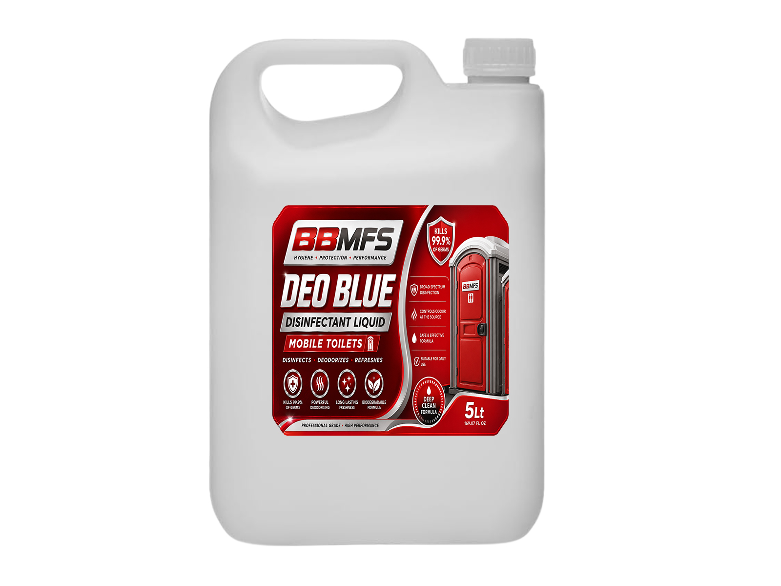BBMFS Deo Blue Disinfectant Liquid (Mobile Toilets) 5Lt