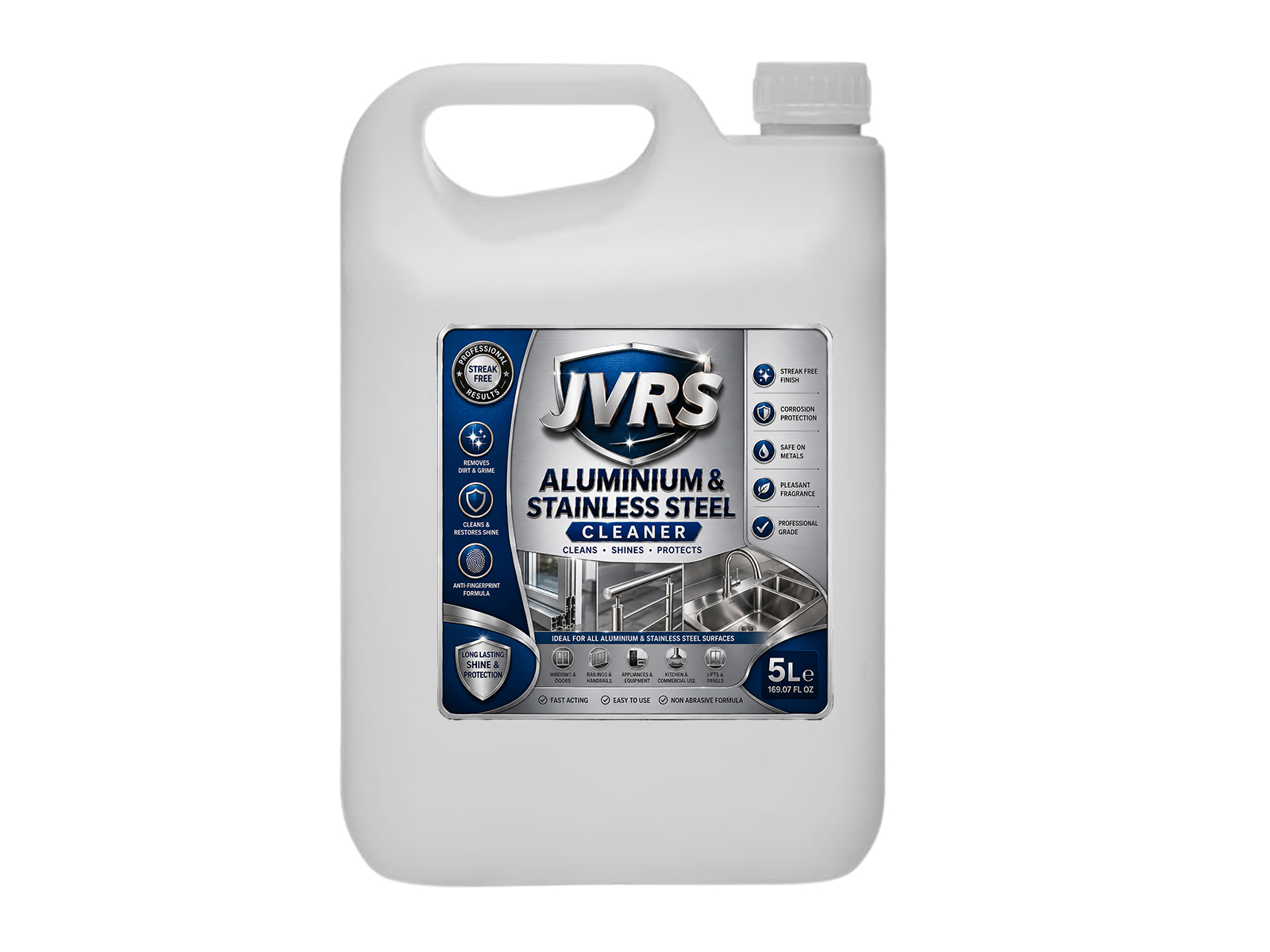 JVRS Aluminium & Stainless Steel Cleaner 5Lt